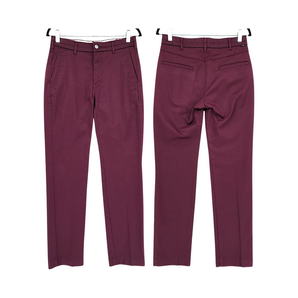 Levis Sts Prest Pants 28x30(29) Mens Burgundy Red Slim Fit Big E